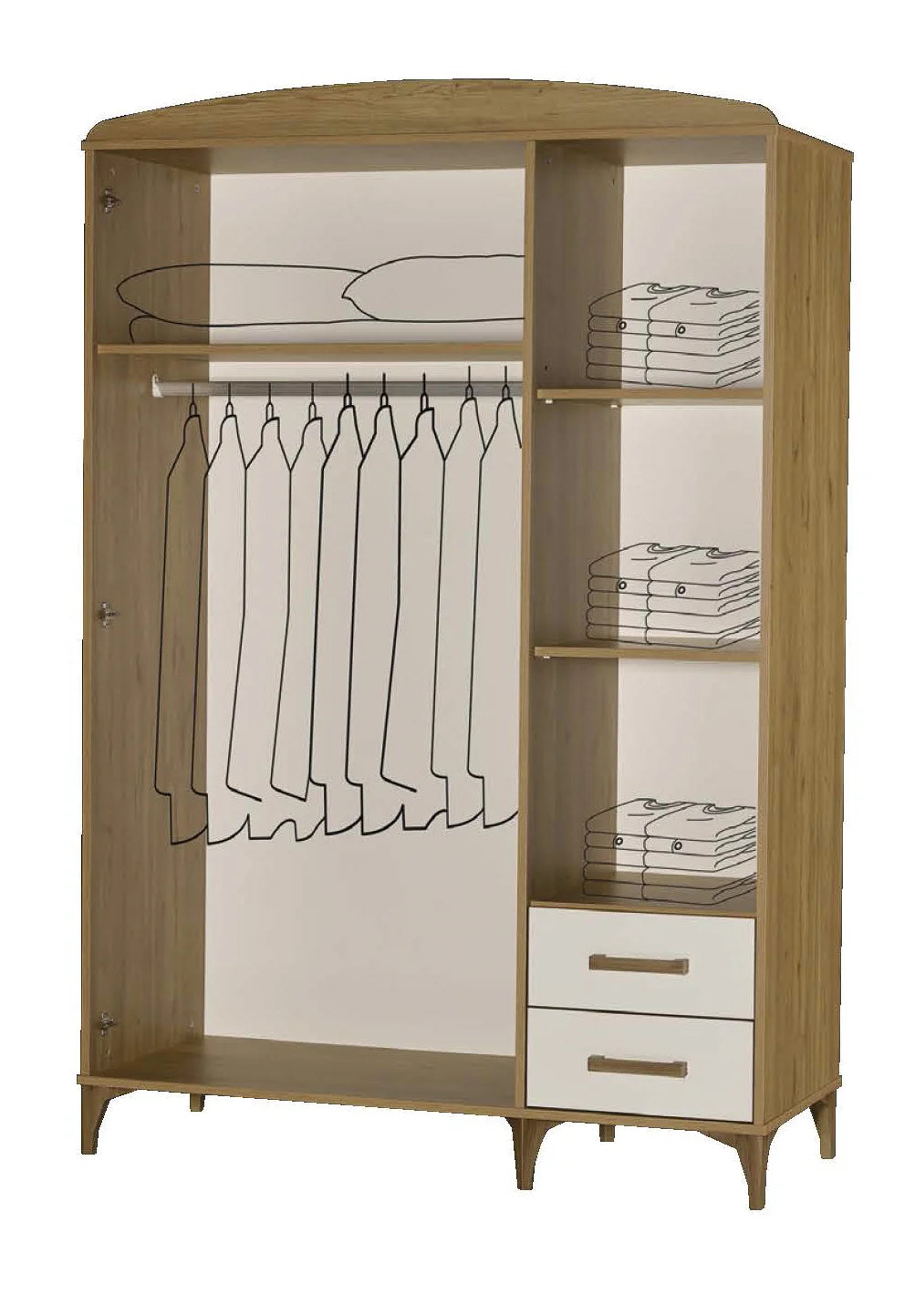 KARMEN 3-türiger Kleiderschrank