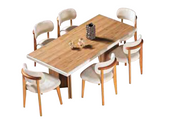Tuna Esszimmer Holzstuhl mit Polsterung (6 Stück)