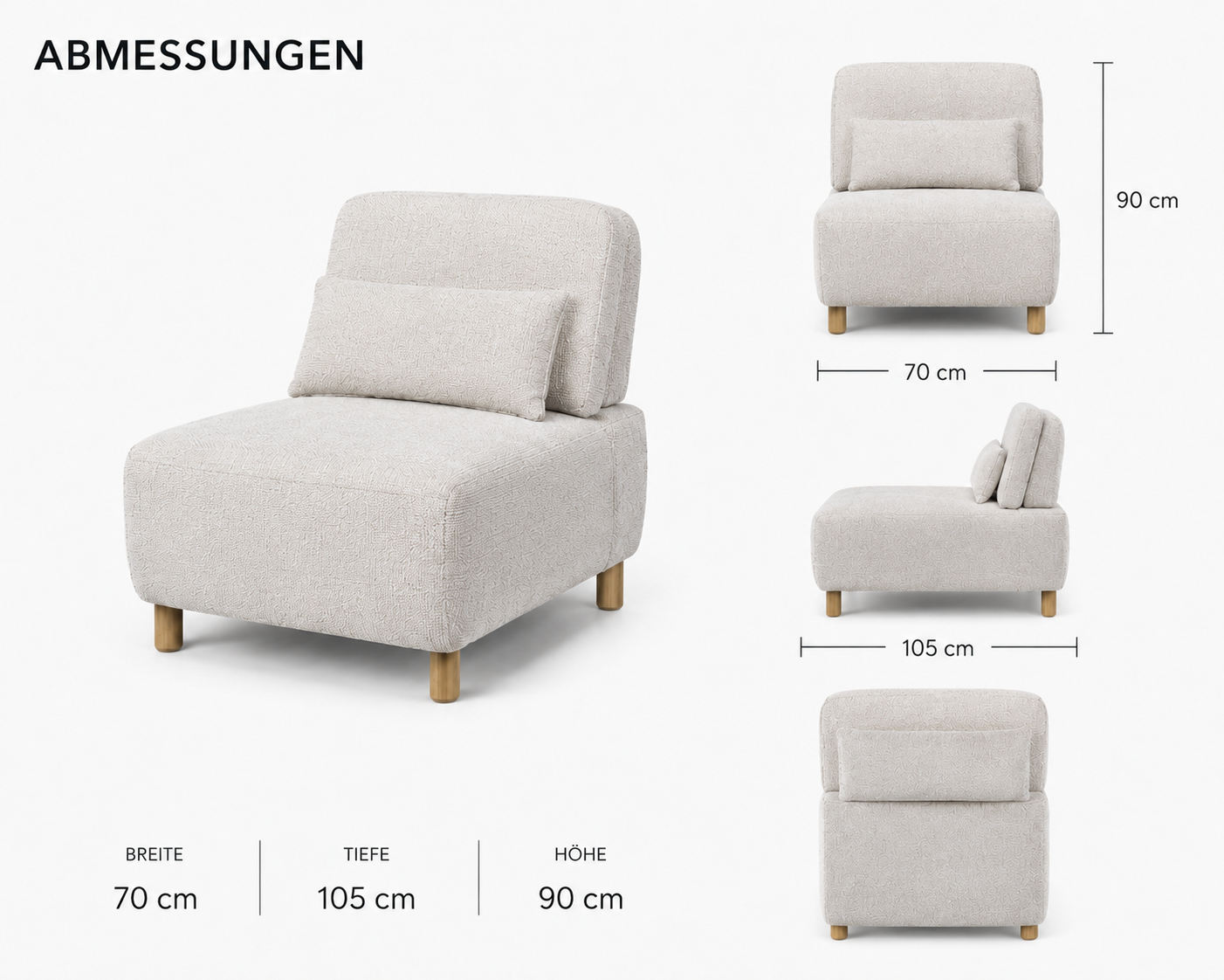 Lion Ecksofa Modul 70 cm