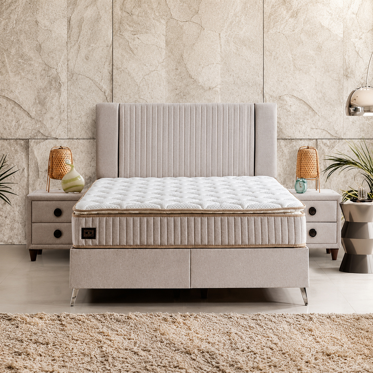 Lucca mit Stauraum Bettkasten