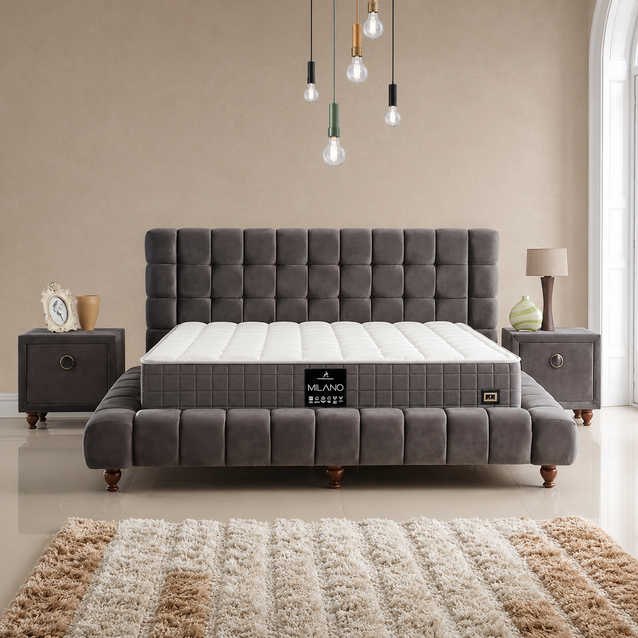 Milano Bett-Set mit Matratze