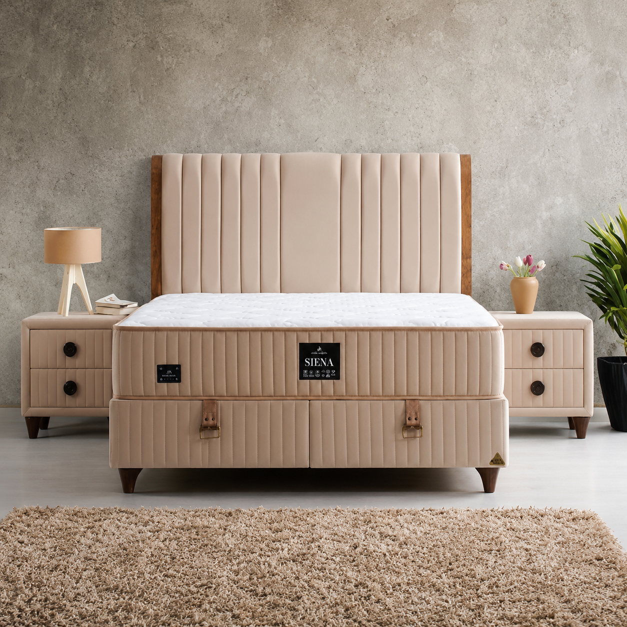 Siena Bett-Set mit Matratze