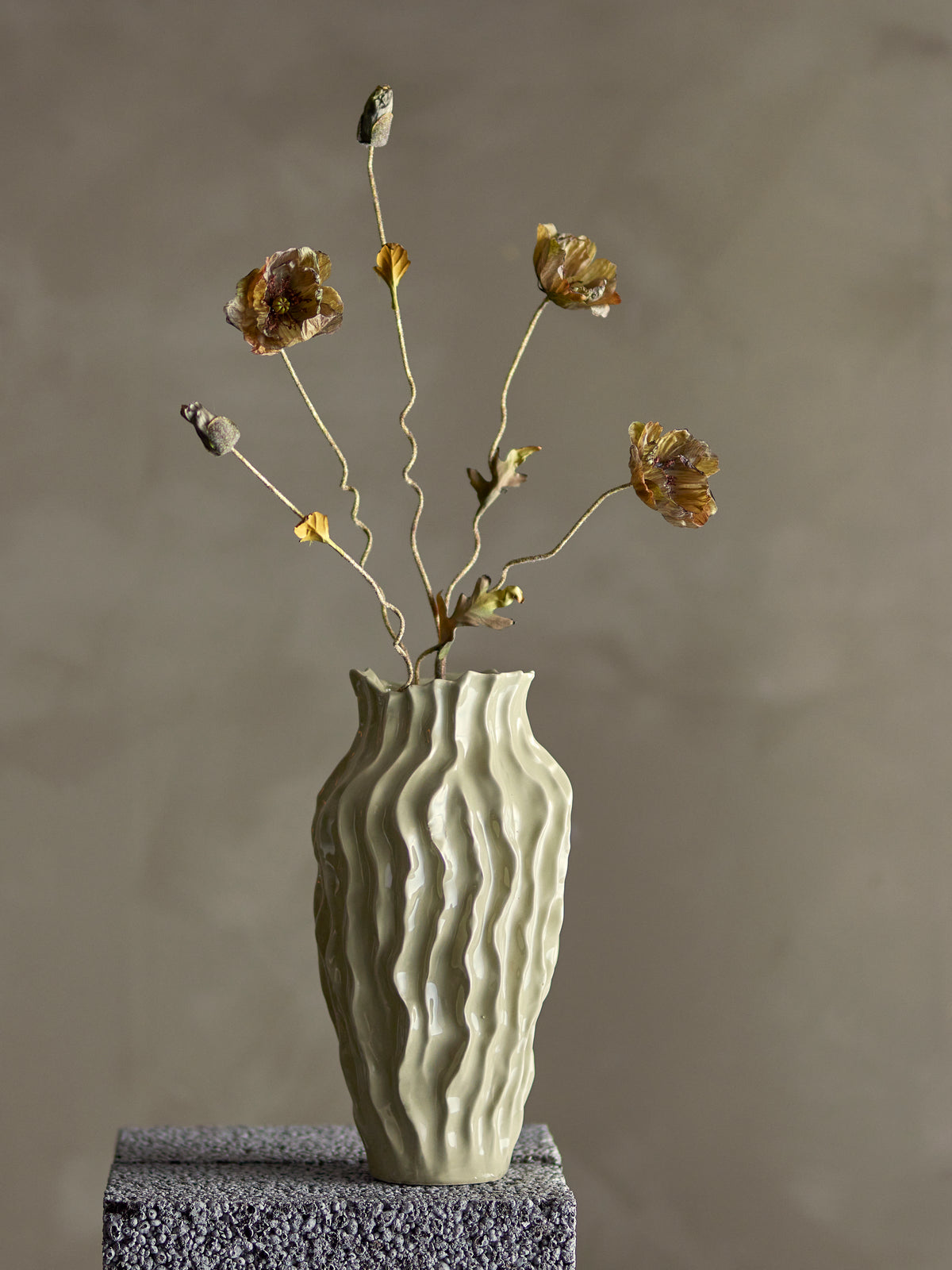 Poppy Kunstblumen-Stiel – Braun
