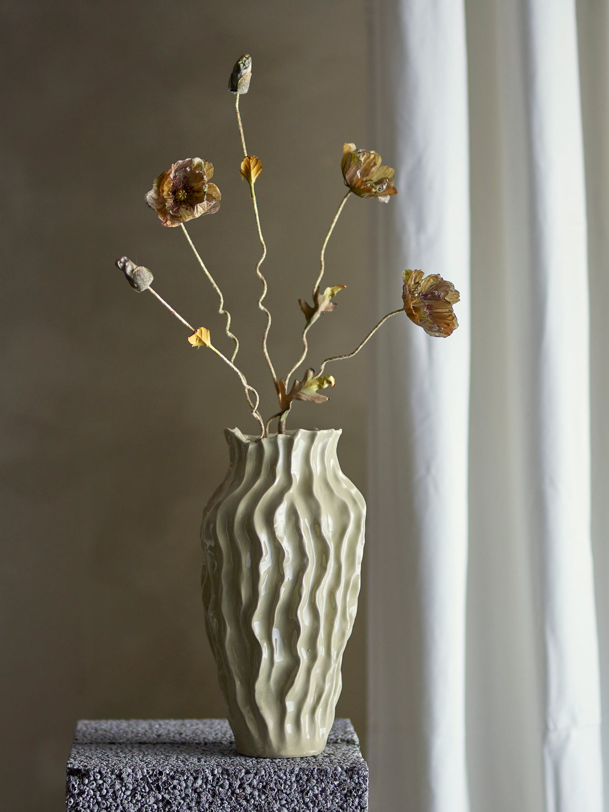 Poppy Kunstblumen-Stiel – Braun