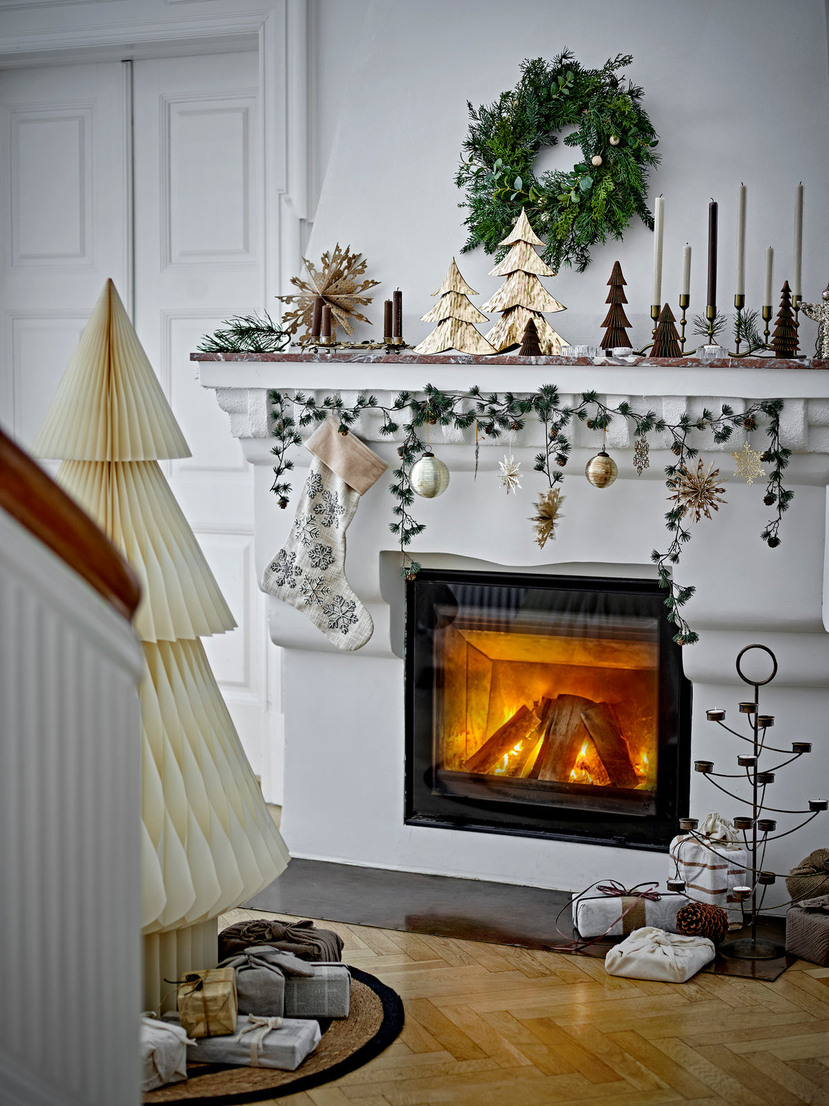 Nitin Weihnachtsanhänger – Gold, Glas