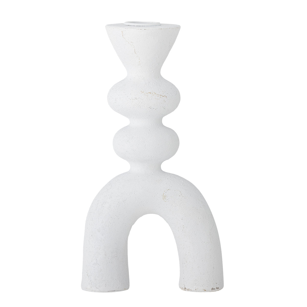 Syra Kerzenhalter – Weiss, Polyresin L 11 × H 21 × B 5 cm