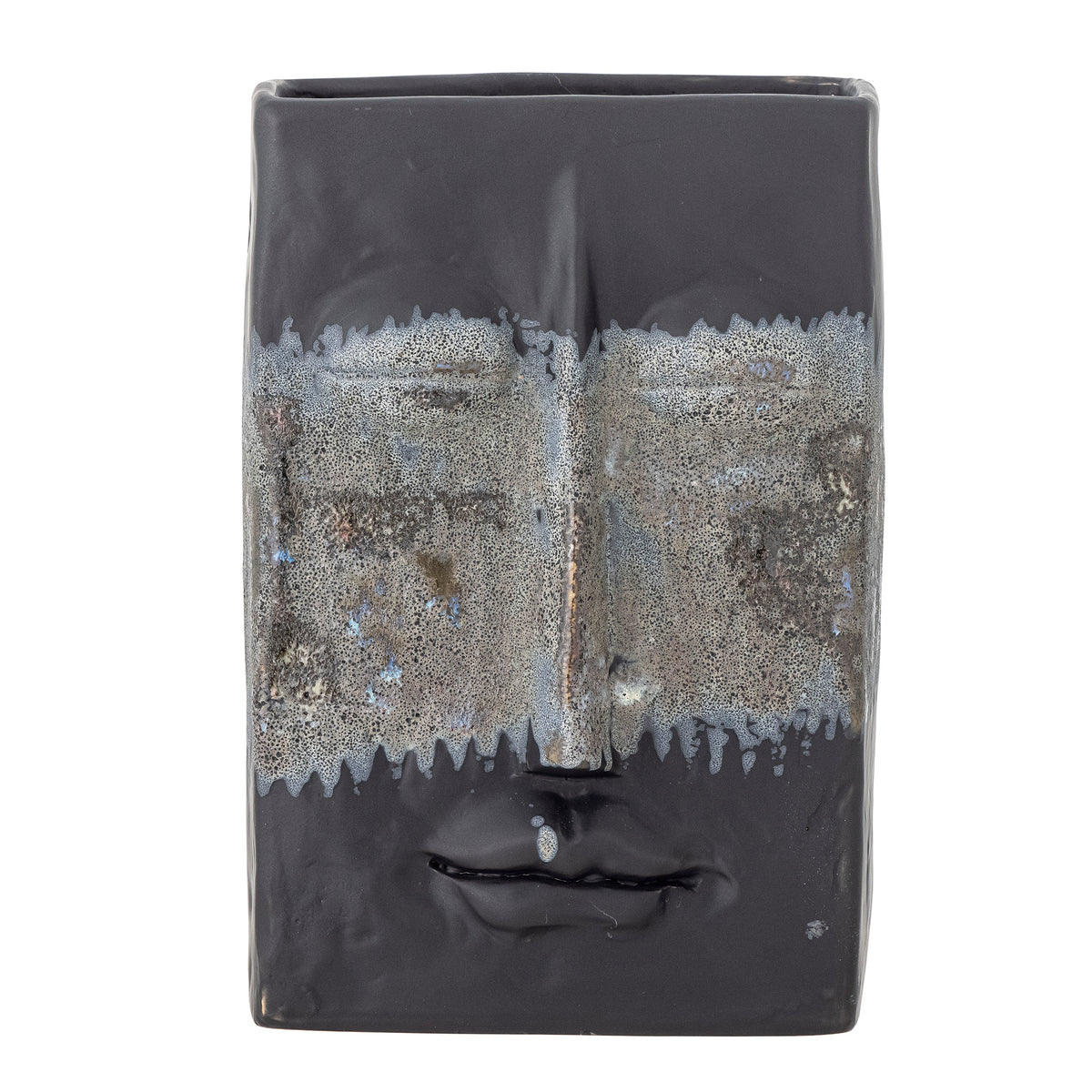 Nasru Vase – Schwarz, Steingut