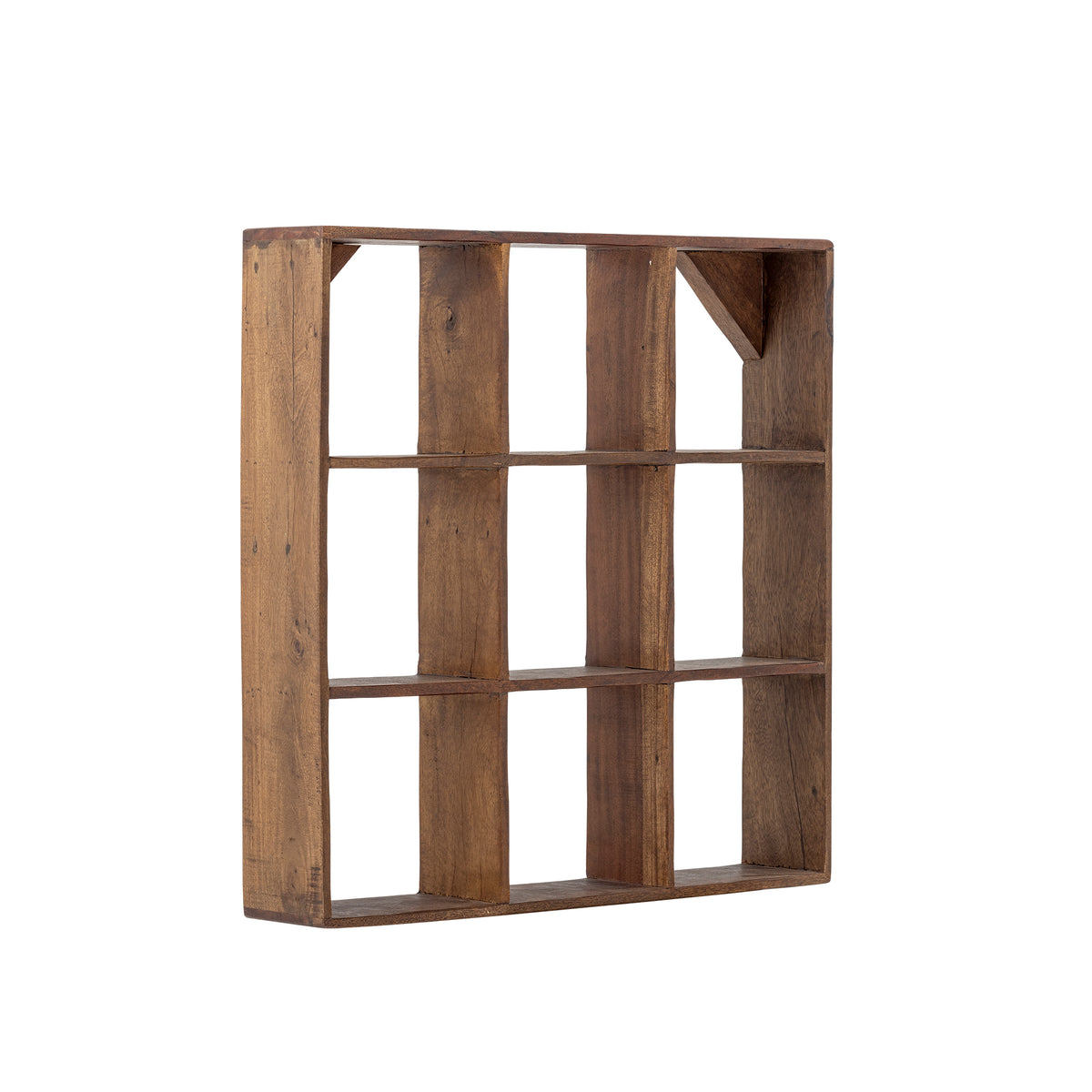 Tilo Regal – Braun, Recyceltes Holz (L 53 × H 53 × B 10 cm)