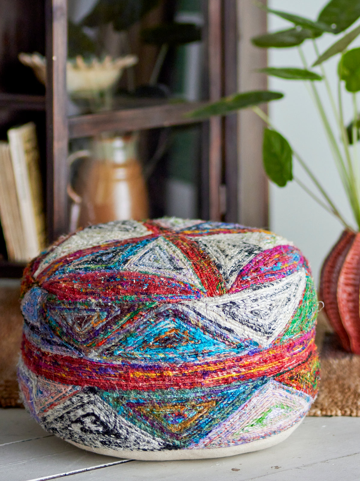 Torano Pouf – Bunt, Baumwolle
