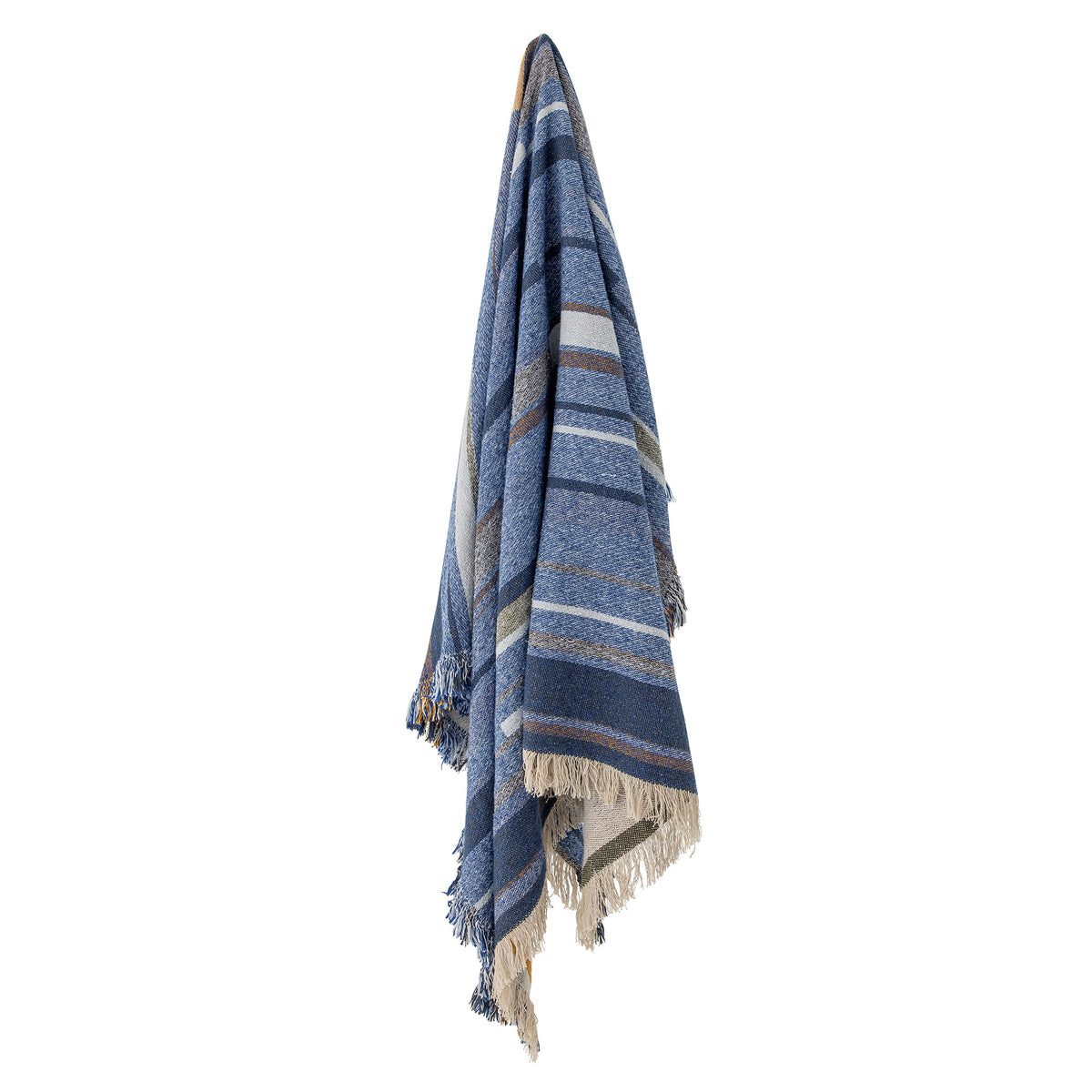 Toscana Decke – Blau, Recycelte Baumwolle