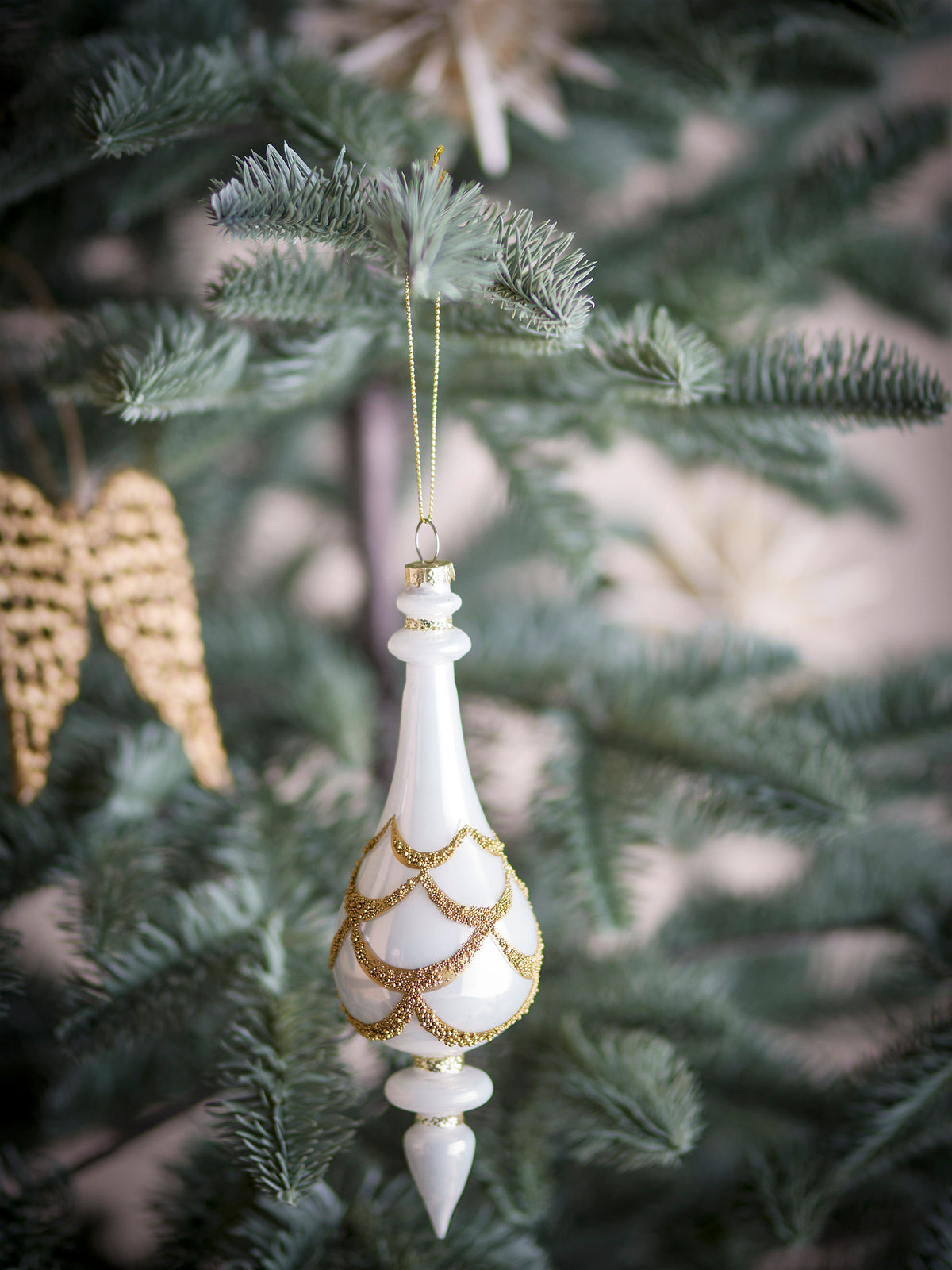 Hisar Weihnachtsanhänger – Weiss, Glas