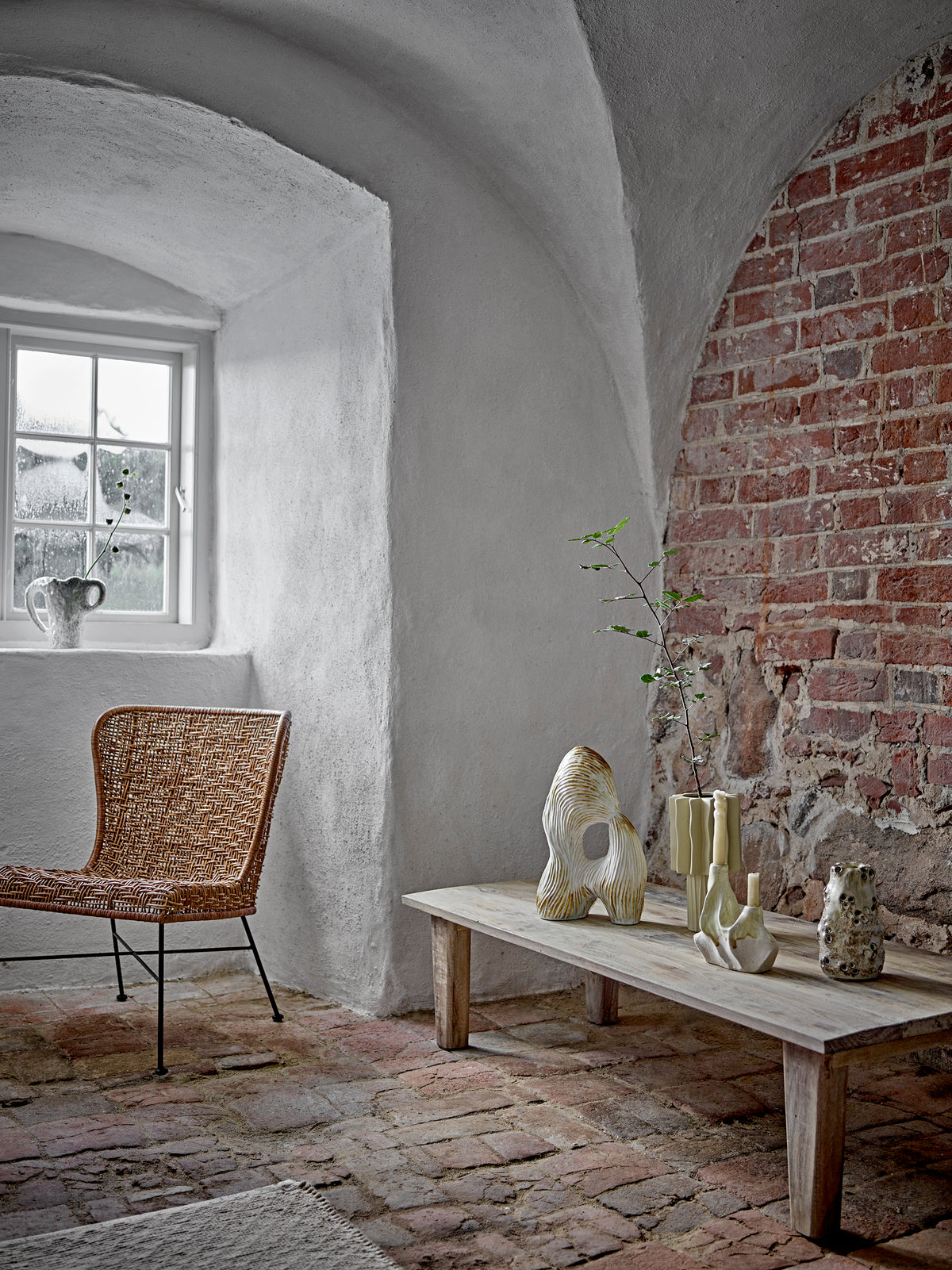 Noble Vase – Natur, Steingut