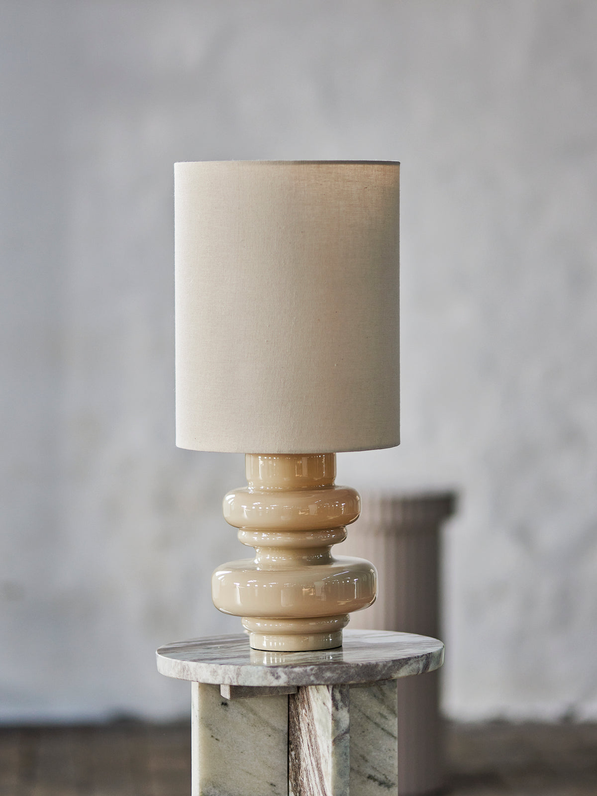 Fabiola Tischlampe – Natur, Glas