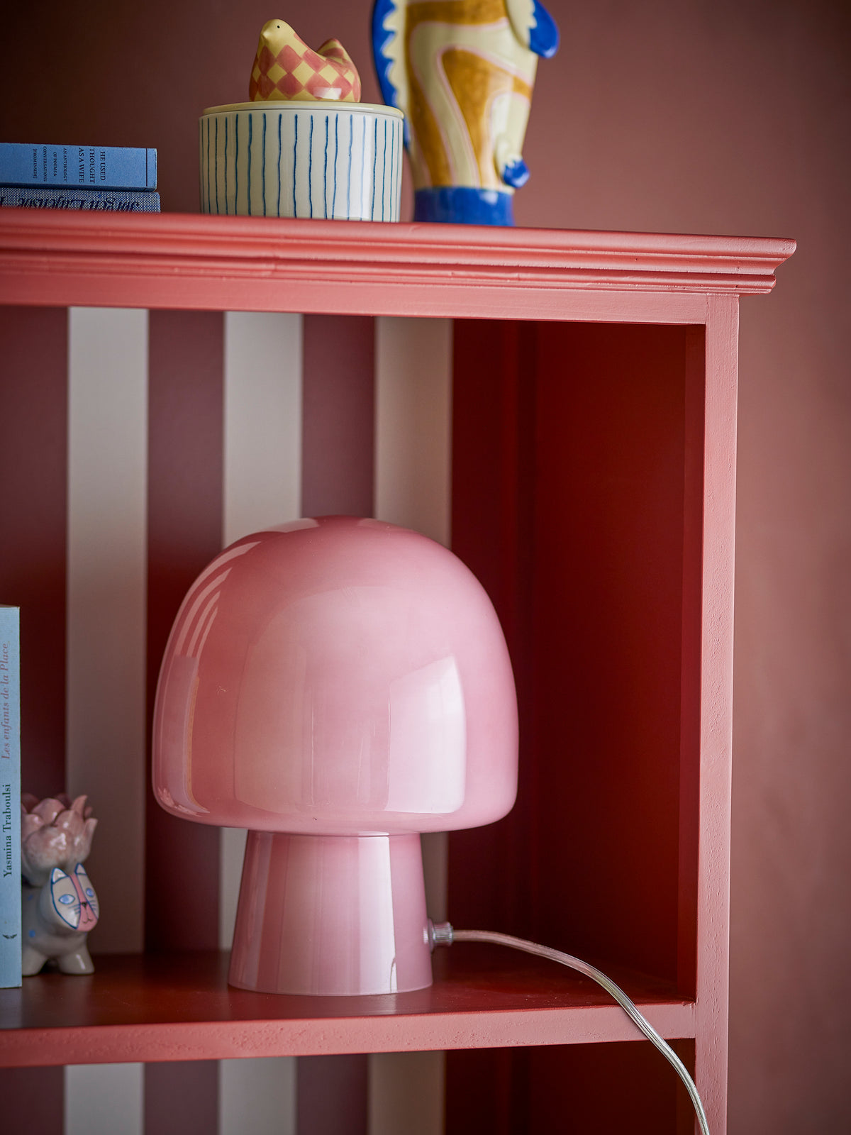 Paddy Tischlampe – Rosé, Glas
