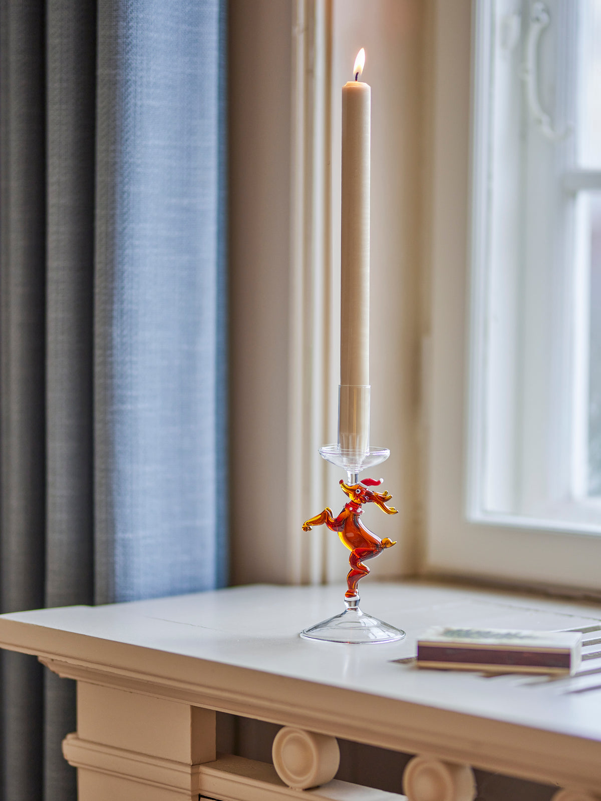 Dasho Kerzenhalter – Braun, Glas