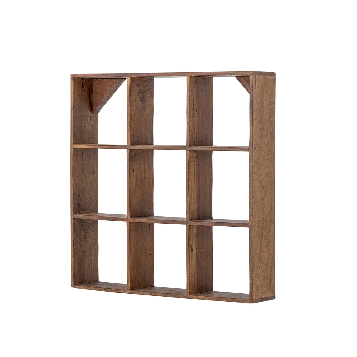 Tilo Regal – Braun, Recyceltes Holz (L 53 × H 53 × B 10 cm)