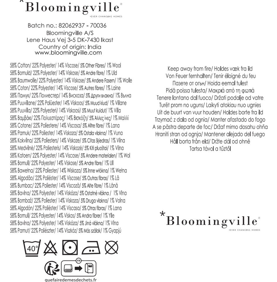 Ethan Decke – Blau, Recycelte Baumwolle