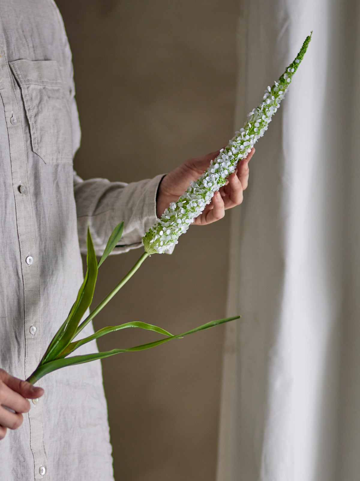Foxtail Kunstblumen-Stiel – Weiss
