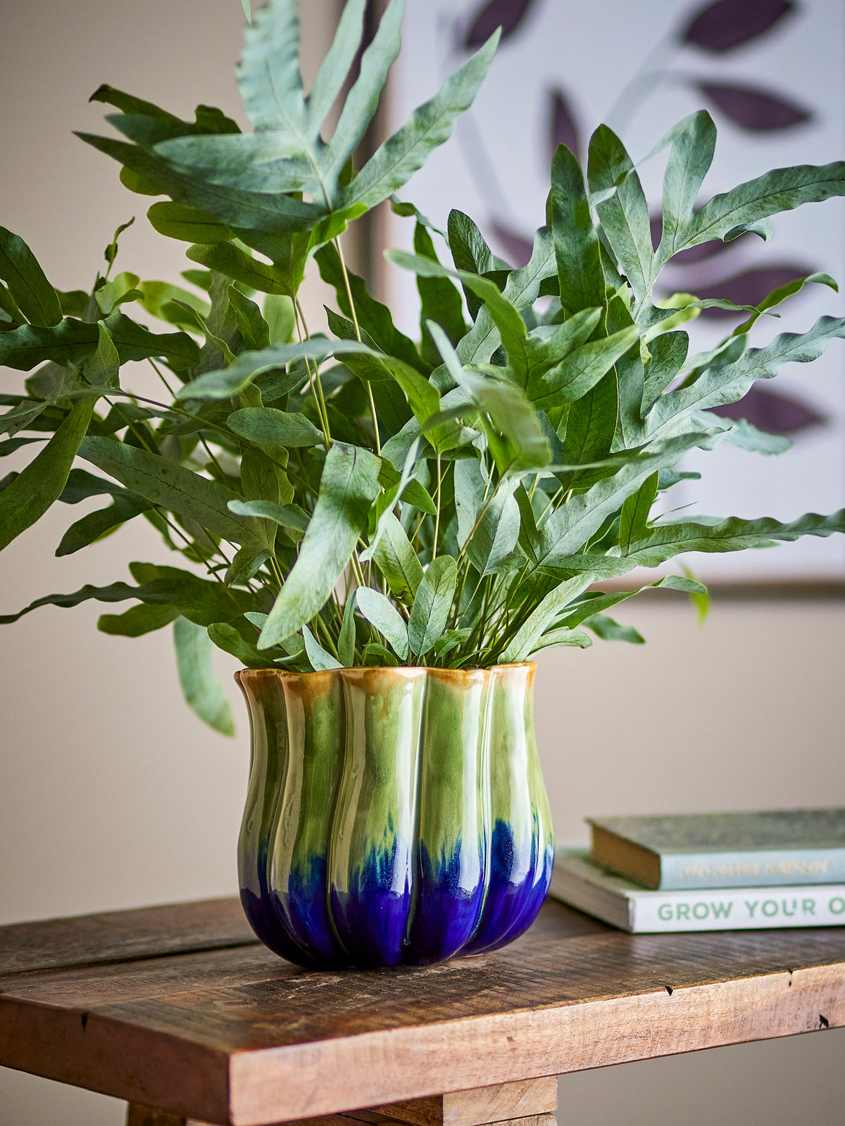 Jenner Blumentopf – Grün, Steingut