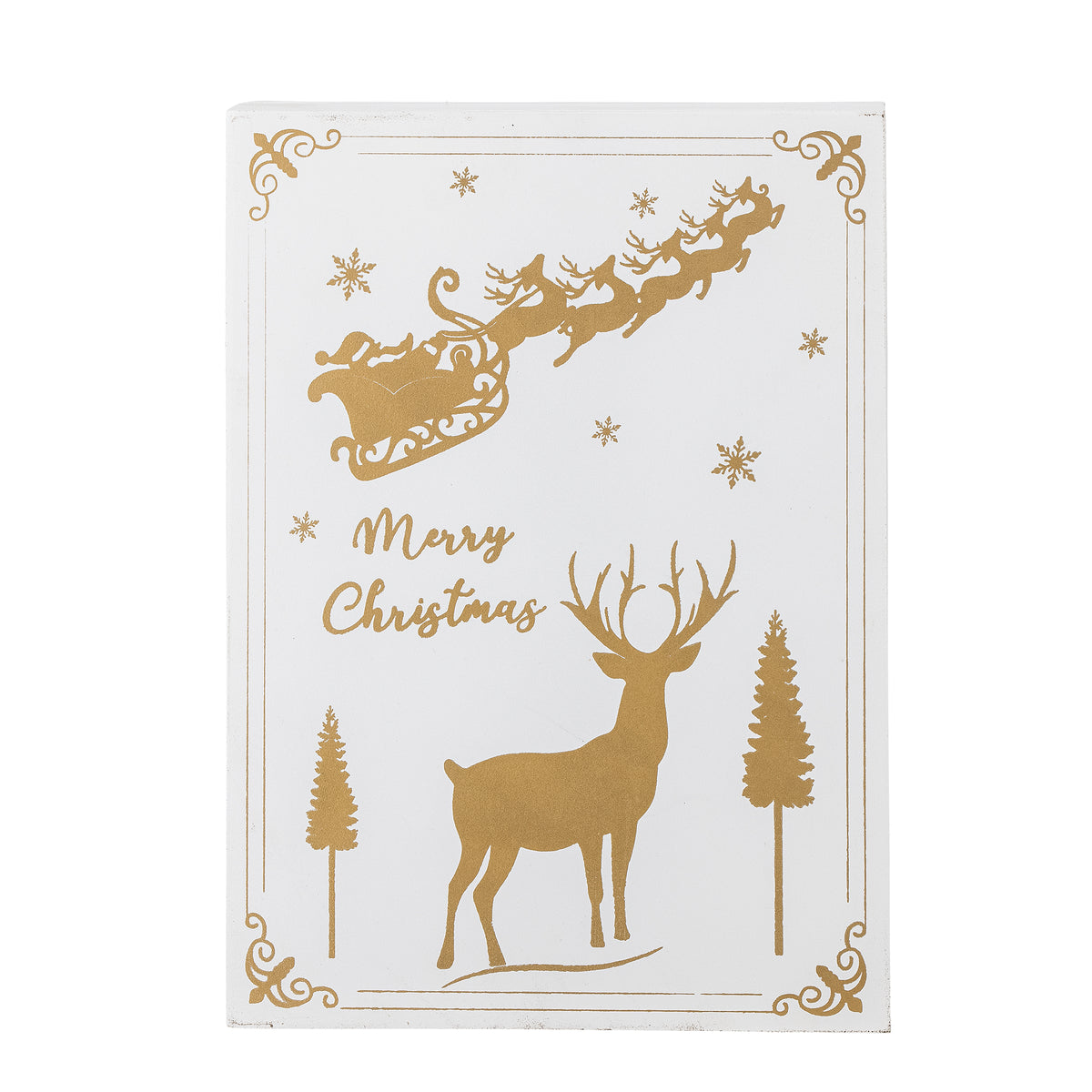 Elimar Adventskalender mit Licht – Weiss, Sperrholz