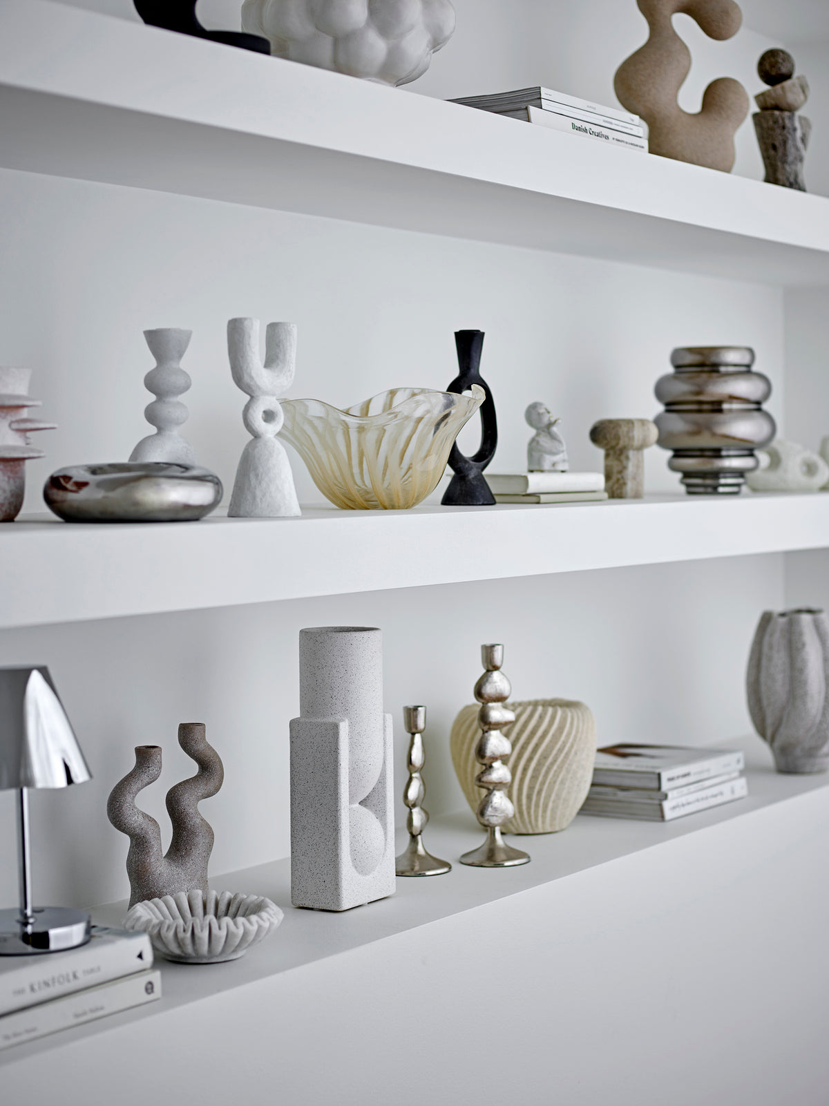 Syra Kerzenhalter – Weiss, Polyresin