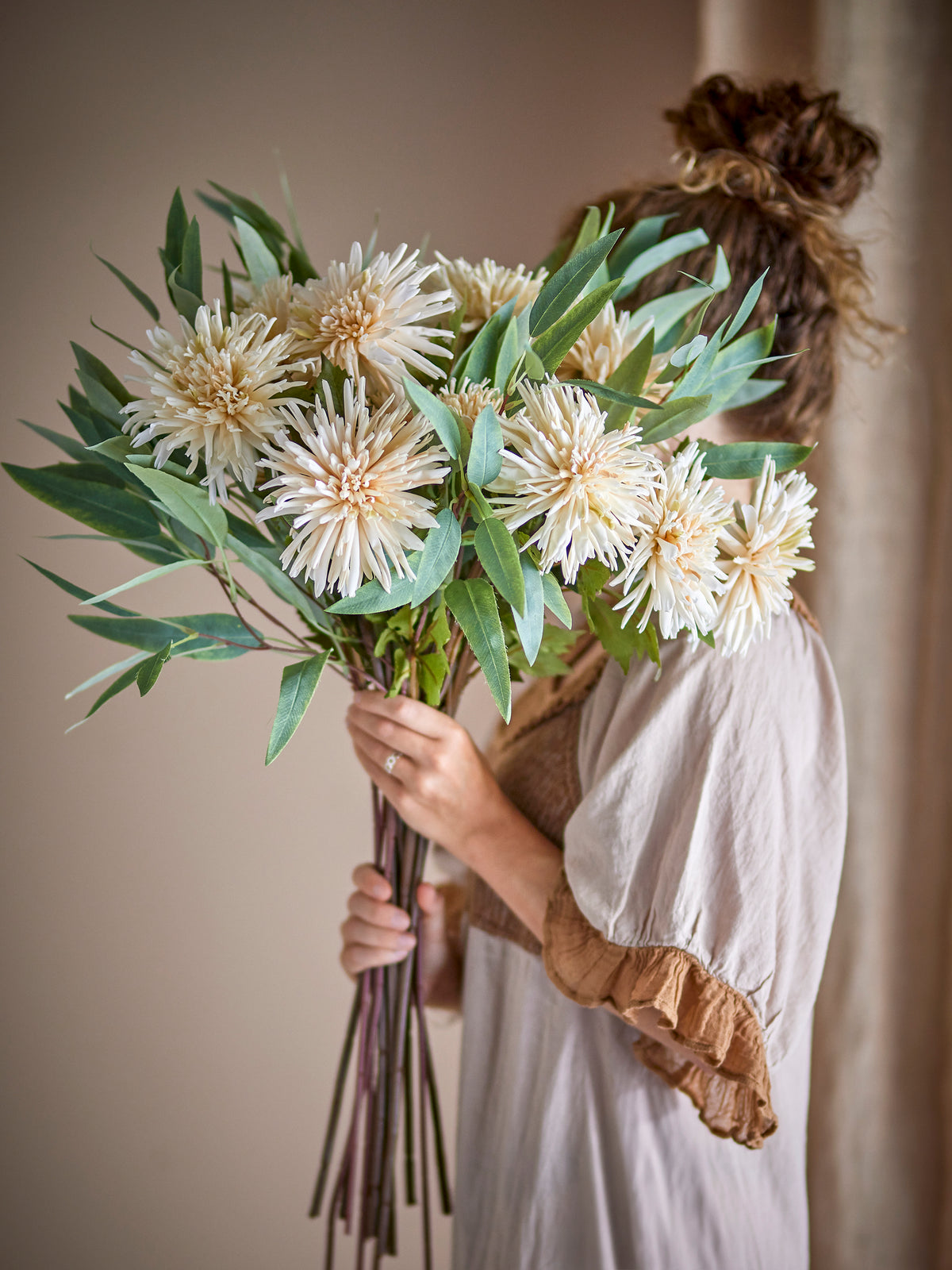 Chrysantemum Kunstblumen-Stiel – Natur