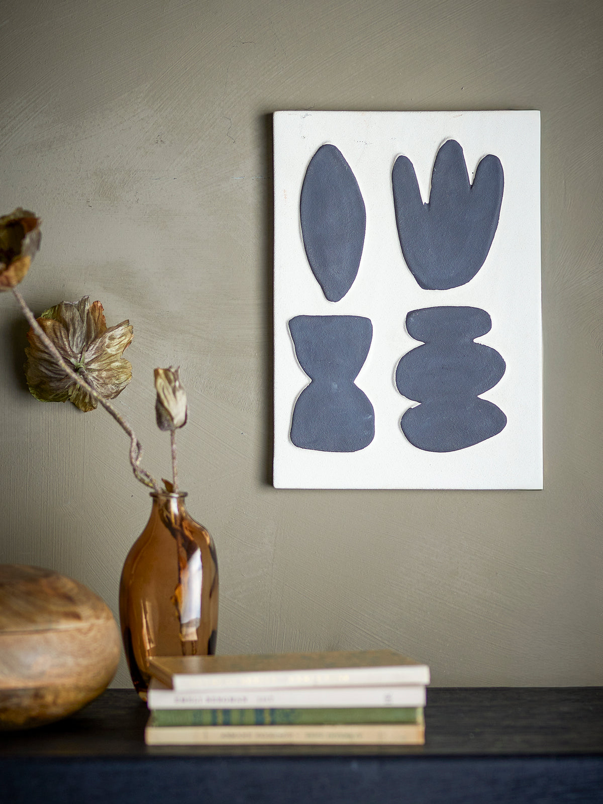 Lutton Wanddekoration – Weiss, Steingut