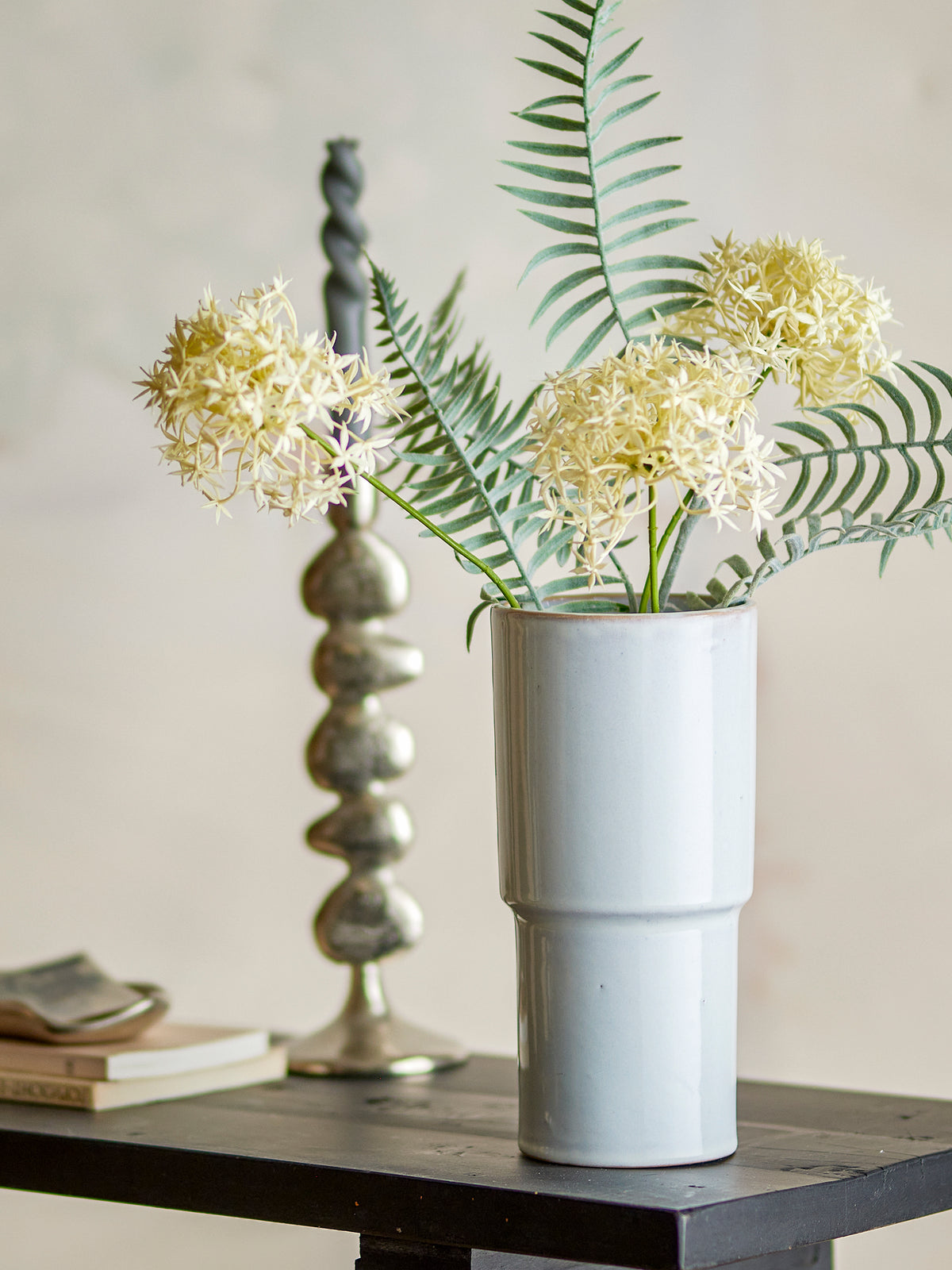 Marji Vase – Weiss, Steingut