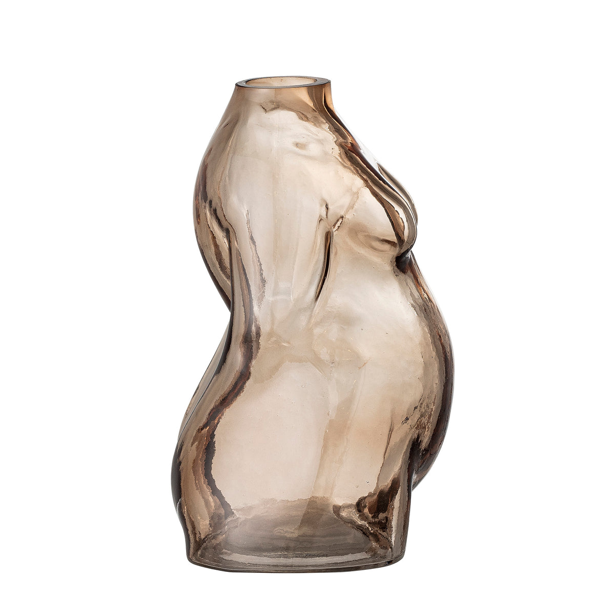 Evie Vase – Braun, Glas