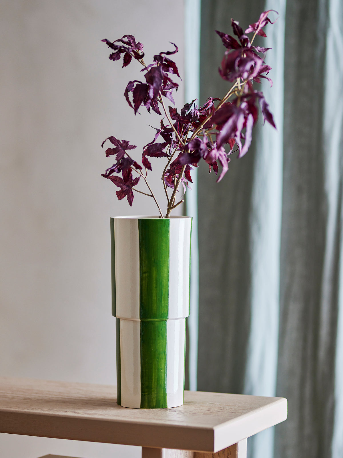 Floki Vase – Grün, Steingut