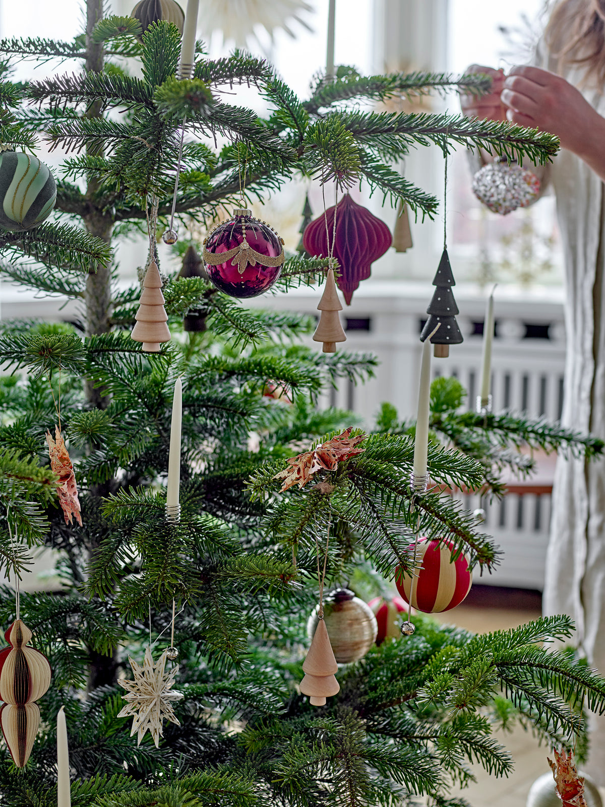 Jivani Weihnachtsanhänger – Natur, Schima-Holz