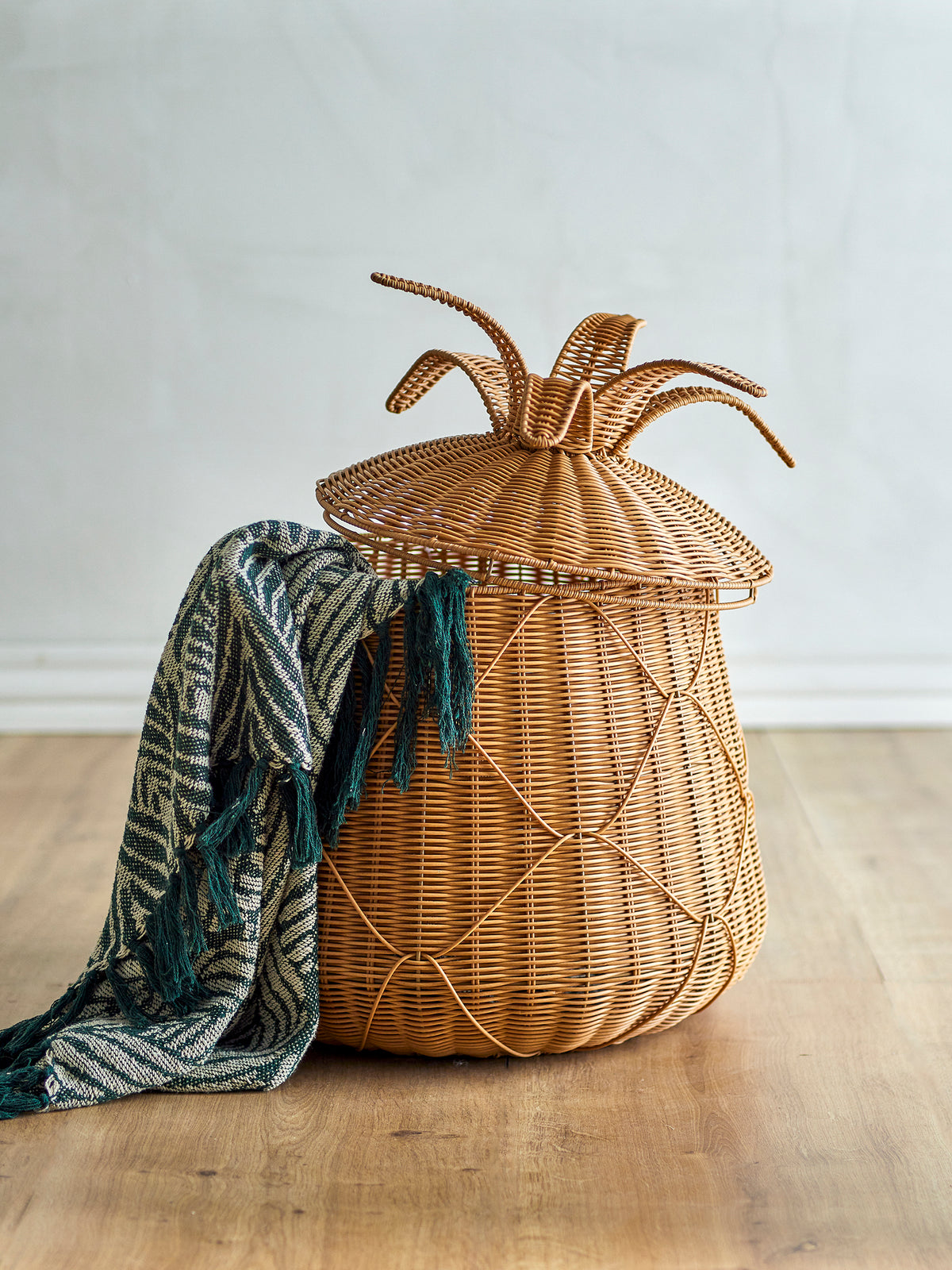 Anann Korb mit Deckel – Natur, Polyrattan