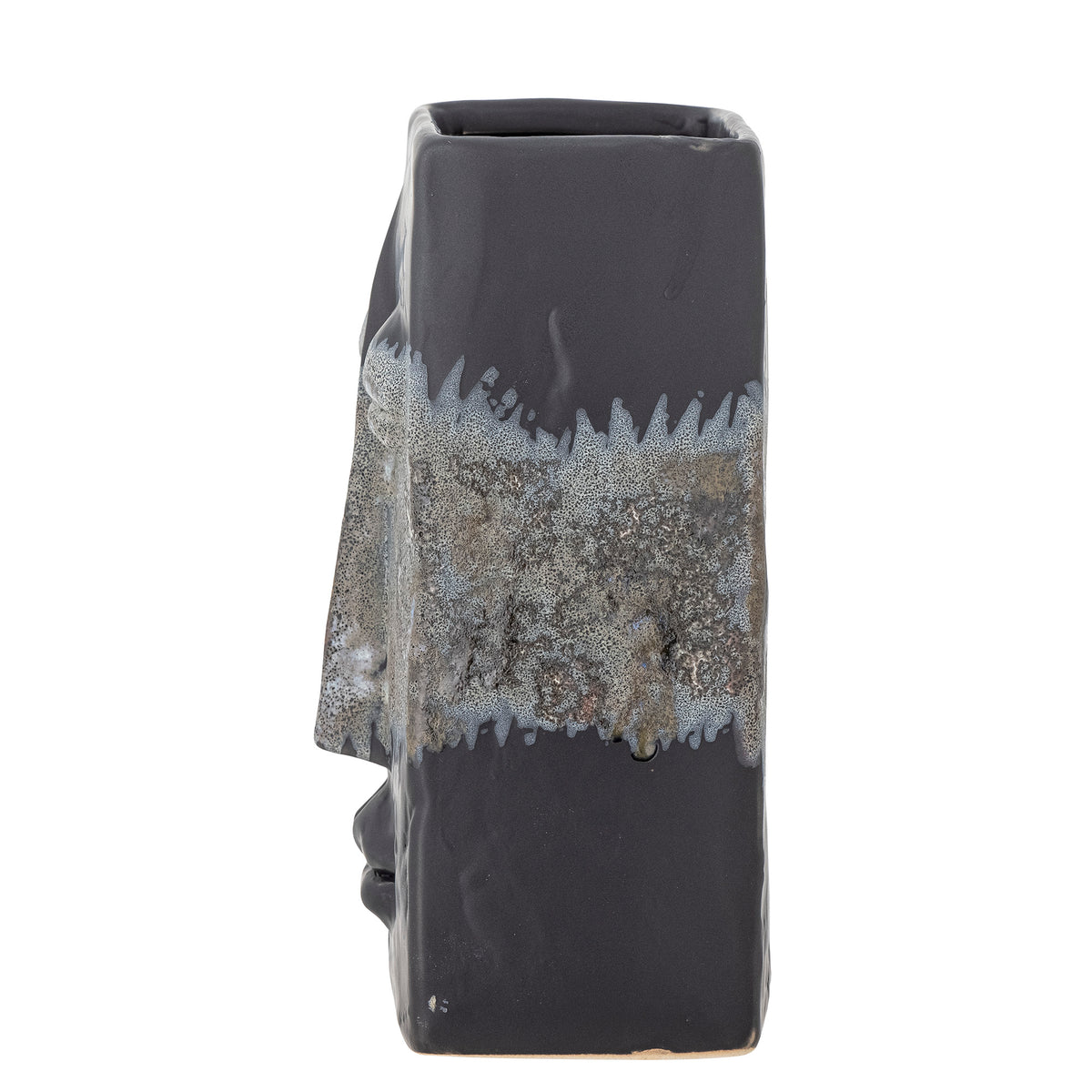 Nasru Vase – Schwarz, Steingut