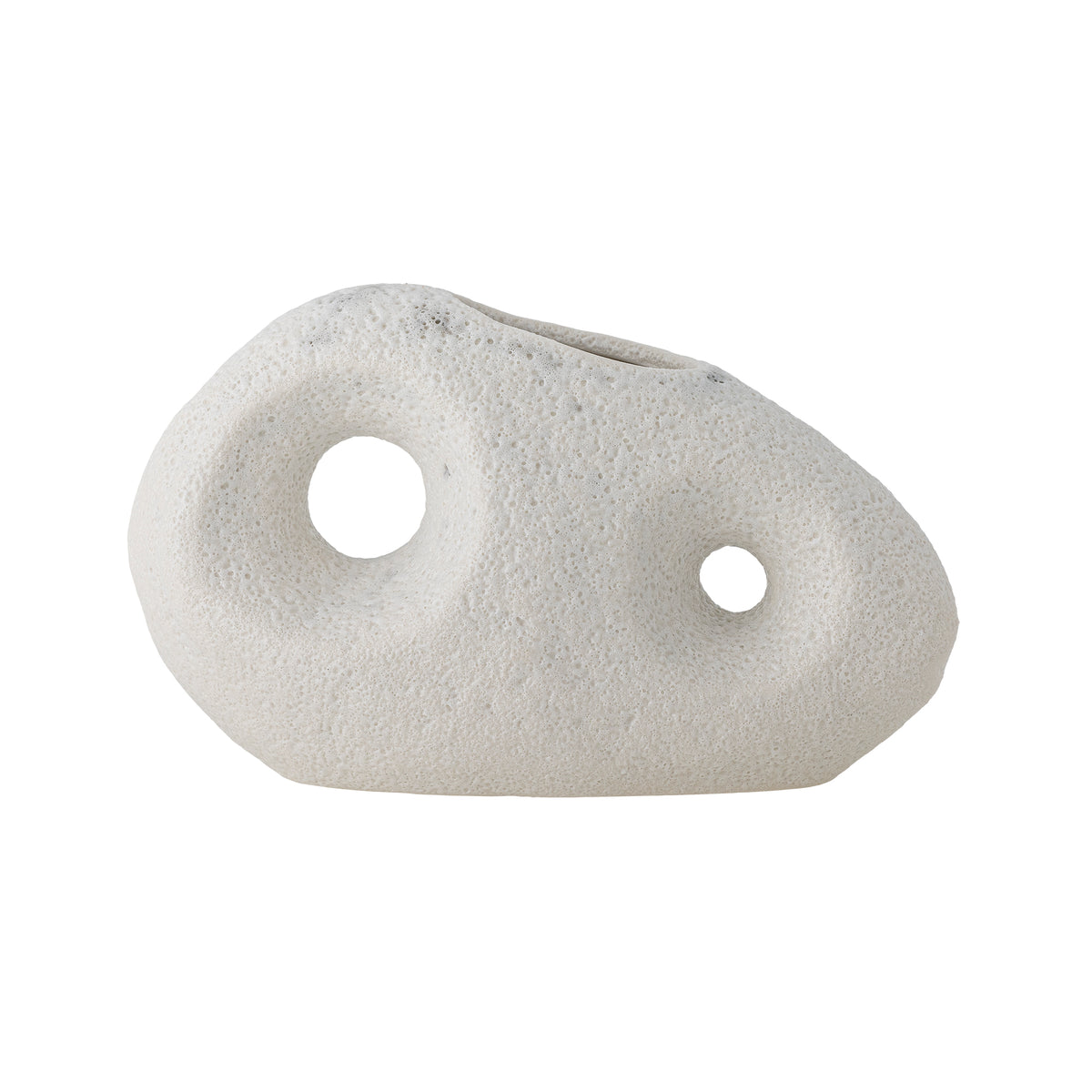 Caia Vase – Weiss, Steingut