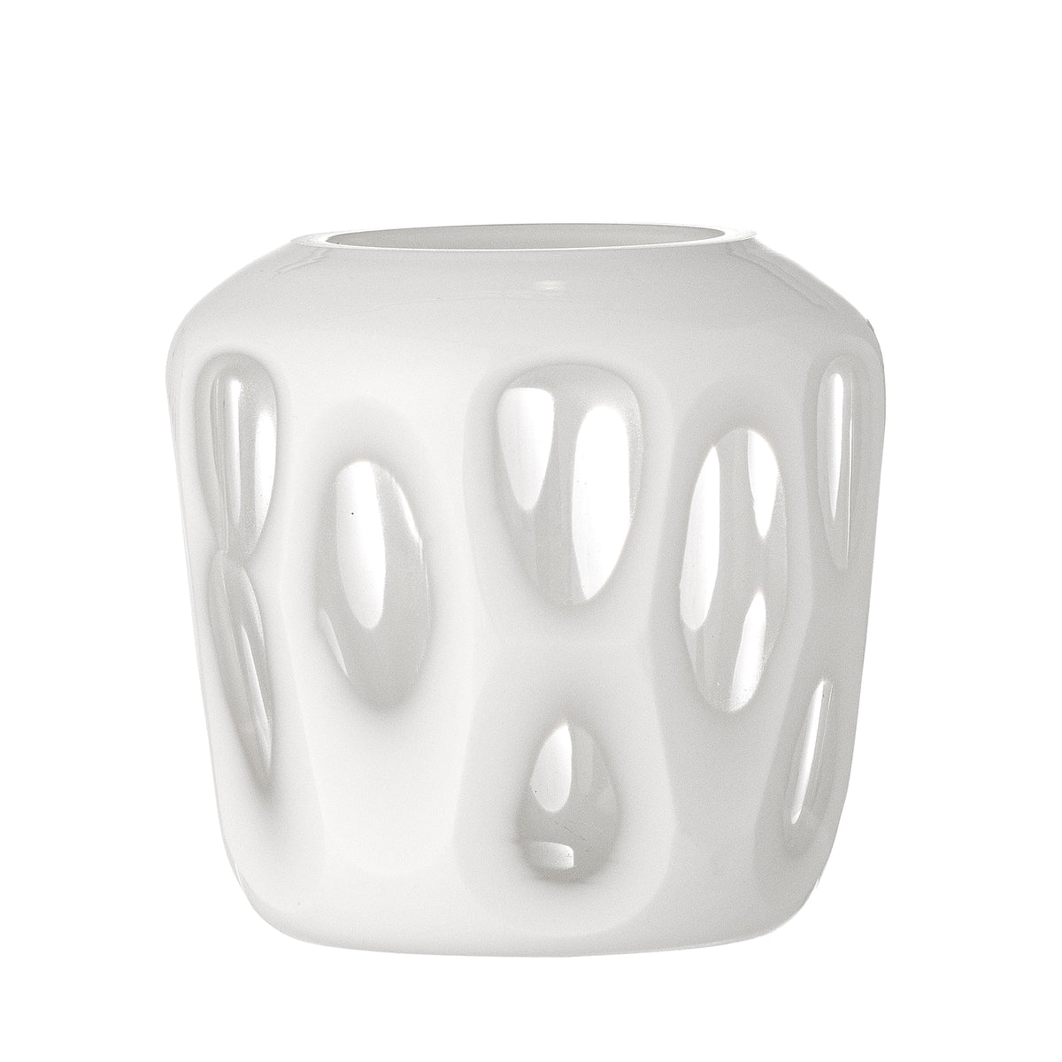 Rohan Teelichthalter – Weiss, Recyceltes Glas Default Title