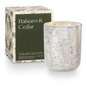 Balsam & Cedar Duftkerze im Crackle-Glas – Grün Default Title
