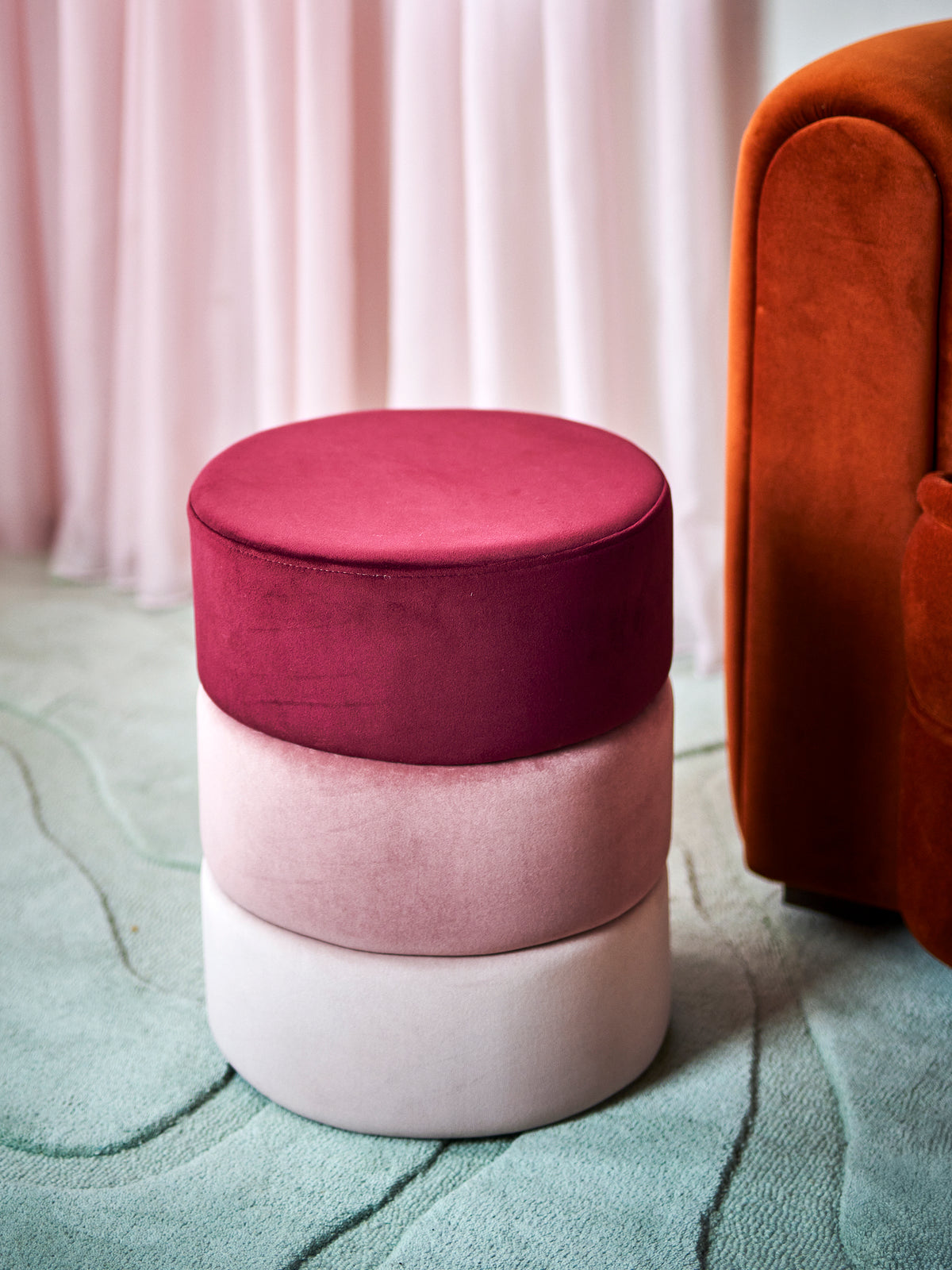 Bilbao Pouf – Bunt, Polyester