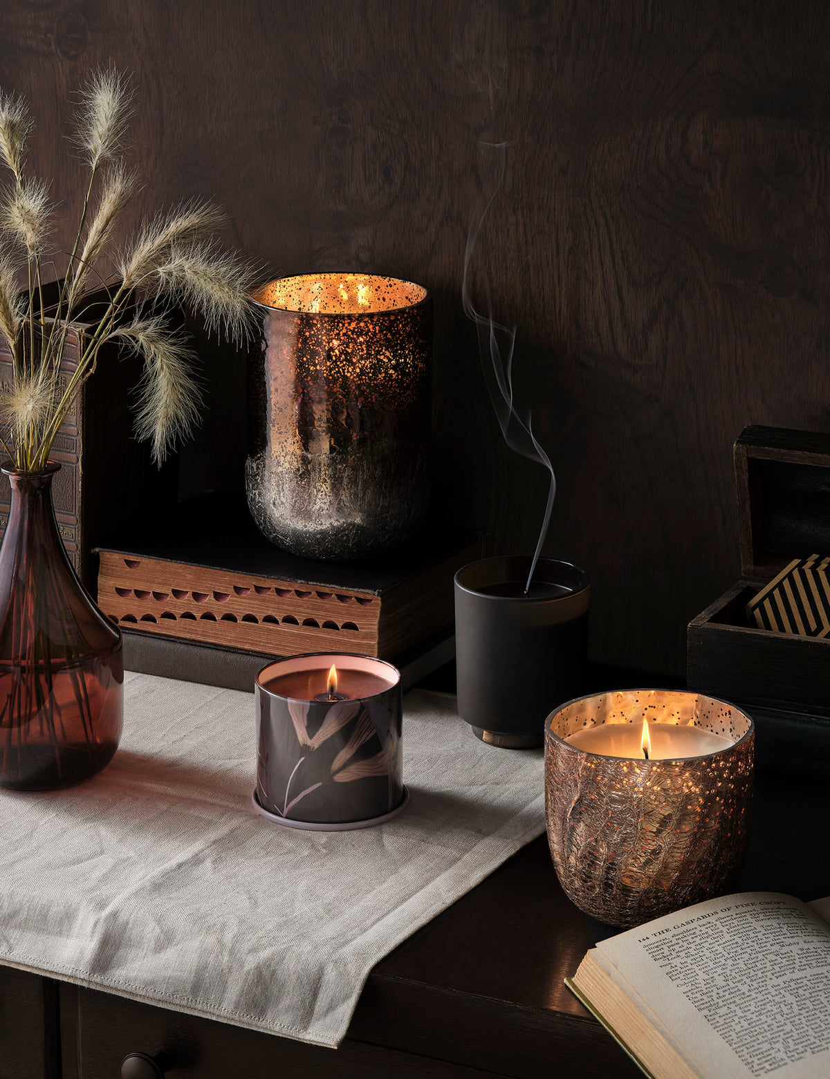Woodfire Duftkerze – Braun