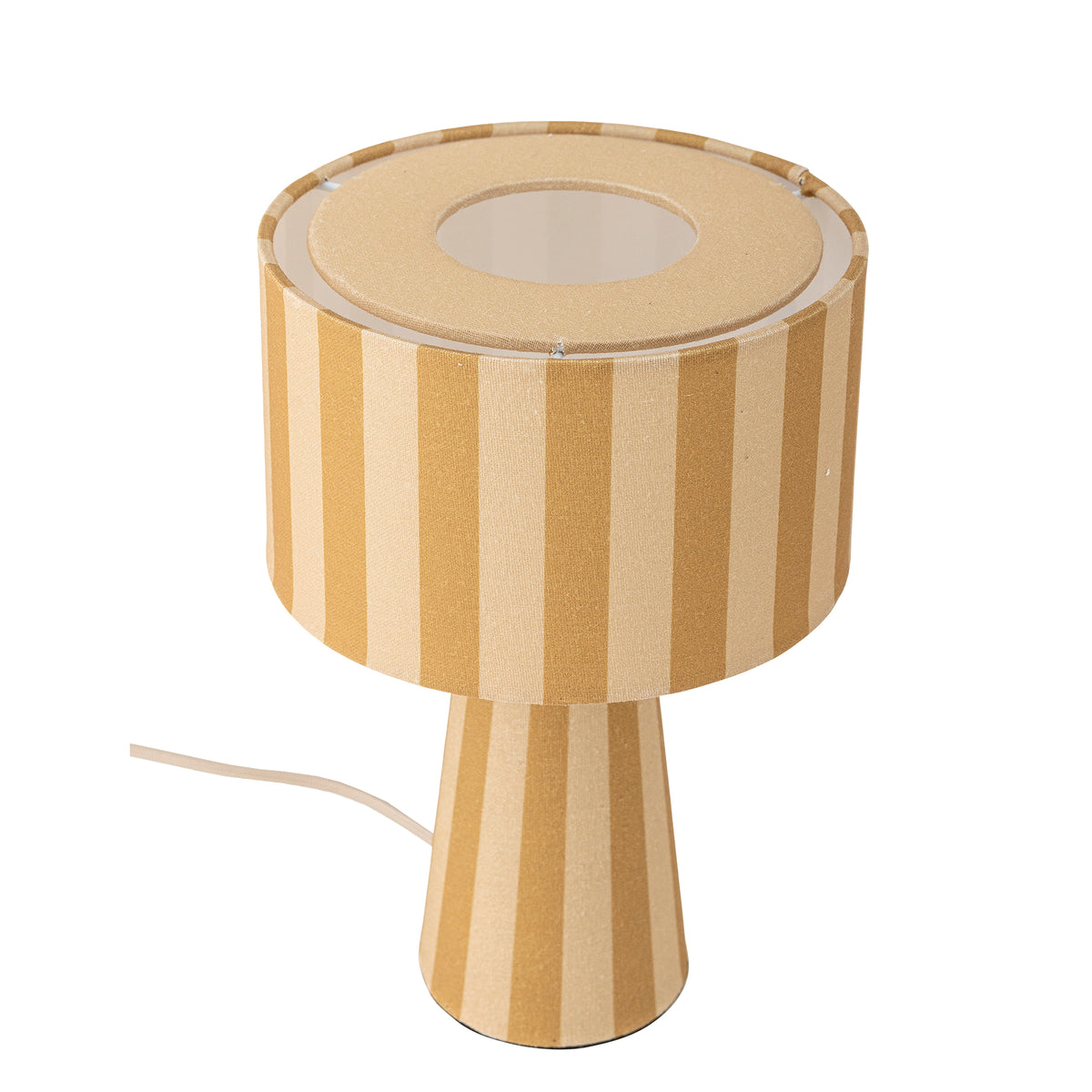 Emmie Tischlampe – Gelb, Leinen