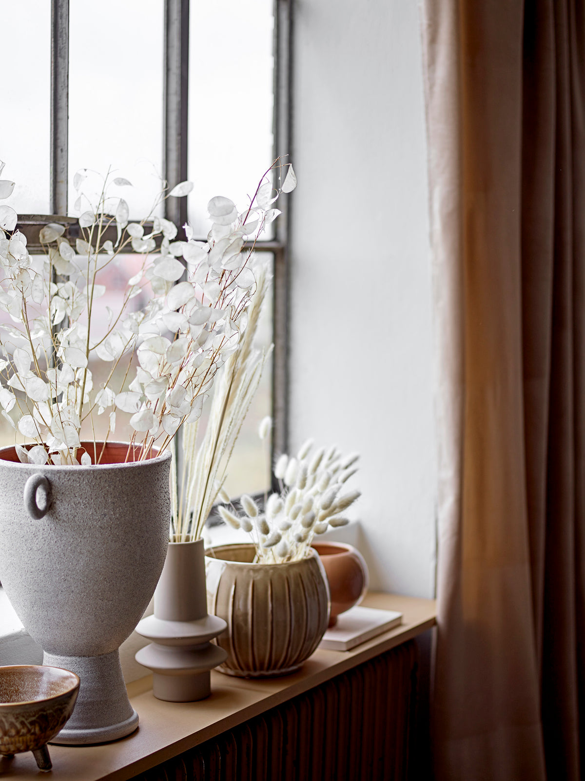 Isold Vase – Natur, Steingut